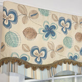 RLF Home 100% Cotton Jolly Glory  Fully lined Windows Rod Pocket Valance 50" x 16"  Cream