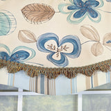 RLF Home 100% Cotton Jolly Glory  Fully lined Windows Rod Pocket Valance 50" x 16"  Cream