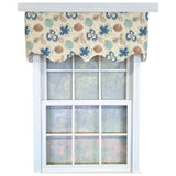 RLF Home 100% Cotton Jolly Glory  Fully lined Windows Rod Pocket Valance 50" x 16"  Cream