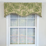 RLF Home 100% Cotton Breeze Cornice  Fully lined Windows Rod Pocket Valance 50" x 17"  Green
