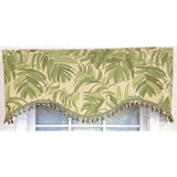 RLF Home 100% Cotton Breeze Cornice  Fully lined Windows Rod Pocket Valance 50" x 17"  Green