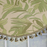 RLF Home 100% Cotton Breeze Cornice  Fully lined Windows Rod Pocket Valance 50" x 17"  Green