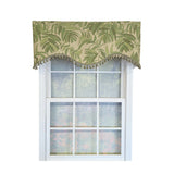 RLF Home 100% Cotton Breeze Cornice  Fully lined Windows Rod Pocket Valance 50" x 17"  Green