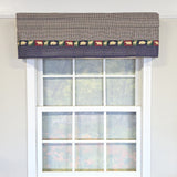 RLF Home 100% Cotton Cabin Tailored  Fully lined Windows Rod Pocket Valance 50" x 15"  Blue
