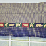 RLF Home 100% Cotton Cabin Tailored  Fully lined Windows Rod Pocket Valance 50" x 15"  Blue