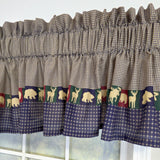 RLF Home 100% Cotton Cabin Tailored  Fully lined Windows Rod Pocket Valance 50" x 15"  Blue