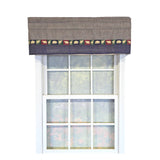 RLF Home 100% Cotton Cabin Tailored  Fully lined Windows Rod Pocket Valance 50" x 15"  Blue