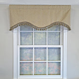 RLF Home 100% Cotton Diamonds Cornice  Fully lined Windows Rod Pocket Valance 50" x 17"  Green