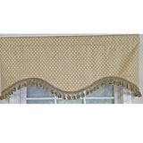 RLF Home 100% Cotton Diamonds Cornice  Fully lined Windows Rod Pocket Valance 50" x 17"  Green