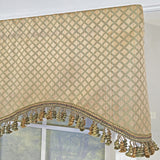 RLF Home 100% Cotton Diamonds Cornice  Fully lined Windows Rod Pocket Valance 50" x 17"  Green