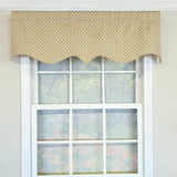 RLF Home 100% Cotton Diamonds Regal  Fully lined Windows Rod Pocket Valance 50" x 17"  Green