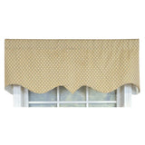 RLF Home 100% Cotton Diamonds Regal  Fully lined Windows Rod Pocket Valance 50" x 17"  Green