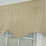 RLF Home 100% Cotton Diamonds Regal  Fully lined Windows Rod Pocket Valance 50" x 17"  Green