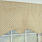 RLF Home 100% Cotton Diamonds Regal  Fully lined Windows Rod Pocket Valance 50" x 17"  Green