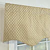 RLF Home 100% Cotton Diamonds Regal  Fully lined Windows Rod Pocket Valance 50