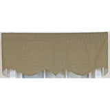 RLF Home 100% Cotton Pin Check Regal  Fully lined Windows Rod Pocket Valance 50" x 17"  Black