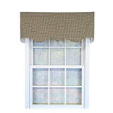 RLF Home 100% Cotton Pin Check Regal  Fully lined Windows Rod Pocket Valance 50" x 17"  Black