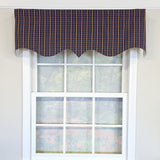 RLF Home 100% Cotton Palermo Regal  Fully lined Windows Rod Pocket Valance 50" x 17"  Navy