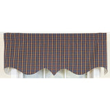 RLF Home 100% Cotton Palermo Regal  Fully lined Windows Rod Pocket Valance 50" x 17"  Navy