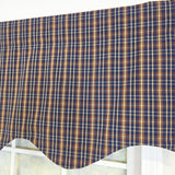 RLF Home 100% Cotton Palermo Regal  Fully lined Windows Rod Pocket Valance 50" x 17"  Navy
