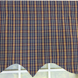 RLF Home 100% Cotton Palermo Regal  Fully lined Windows Rod Pocket Valance 50" x 17"  Navy