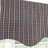 RLF Home 100% Cotton Palermo Regal  Fully lined Windows Rod Pocket Valance 50" x 17"  Navy