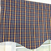 RLF Home 100% Cotton Palermo Regal  Fully lined Windows Rod Pocket Valance 50" x 17"  Navy