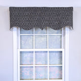 RLF Home 100% Cotton Sassari Regal With Poly/Cotton Ivory lining Rod Pocket Valance 50" x 15" Iron