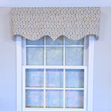 RLF Home 100% Cotton Sassari Regal With Poly/Cotton Ivory lining Rod Pocket Valance 50" x 15" Natural