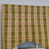 RLF Home 100% Cotton Cherry Plaid Cornice  Fully lined Windows Rod Pocket Valance 50" x 17"  Green