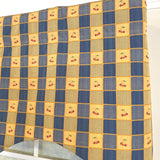 RLF Home 100% Cotton Cherry Plaid Cornice  Fully lined Windows Rod Pocket Valance 50" x 17"  Navy