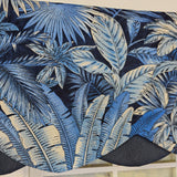 RLF Home 100% Cotton Baja Petticoat  Fully lined Windows Rod Pocket Valance 50" x 15"  Navy