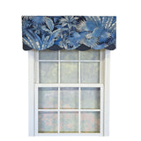 RLF Home 100% Cotton Baja Petticoat  Fully lined Windows Rod Pocket Valance 50" x 15"  Navy