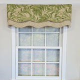 RLF Home 100% Cotton Breeze Glory  Fully lined Windows Rod Pocket Valance 50" x 16"  Green