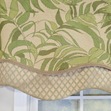 RLF Home 100% Cotton Breeze Glory  Fully lined Windows Rod Pocket Valance 50" x 16"  Green