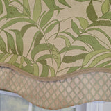 RLF Home 100% Cotton Breeze Glory  Fully lined Windows Rod Pocket Valance 50" x 16"  Green
