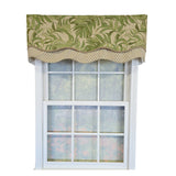 RLF Home 100% Cotton Breeze Glory  Fully lined Windows Rod Pocket Valance 50" x 16"  Green