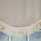 RLF Home 100% Cotton Denton Cornice  Fully lined Windows Rod Pocket Valance 50" x 17"  Cream