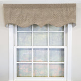 RLF Home 100% Cotton Chenille Regal  Fully lined Windows Rod Pocket Valance 50" x 17"  Beige