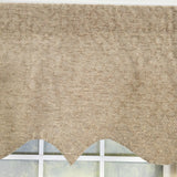 RLF Home 100% Cotton Chenille Regal  Fully lined Windows Rod Pocket Valance 50" x 17"  Beige