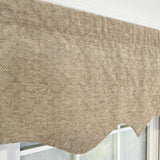 RLF Home 100% Cotton Chenille Regal  Fully lined Windows Rod Pocket Valance 50" x 17"  Beige