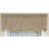 RLF Home 100% Cotton Chenille Regal  Fully lined Windows Rod Pocket Valance 50" x 17"  Beige
