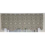 RLF Home 100% Cotton Corsica Regal  Fully lined Windows Rod Pocket Valance 50" x 17"  Gray