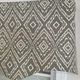 RLF Home 100% Cotton Corsica Regal  Fully lined Windows Rod Pocket Valance 50" x 17"  Gray