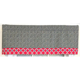 RLF Home 100% Cotton Brazil Banded  Fully lined Windows Rod Pocket Valance 50" x 16"  Red