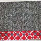 RLF Home 100% Cotton Brazil Banded  Fully lined Windows Rod Pocket Valance 50" x 16"  Red