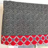 RLF Home 100% Cotton Brazil Banded  Fully lined Windows Rod Pocket Valance 50" x 16"  Red