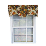 RLF Home 100% Cotton Bountiful Cornice  Fully lined Windows Rod Pocket Valance 50" x 17"  Multi