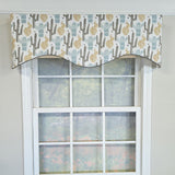 RLF Home 100% Cotton Arizona Cornice  Fully lined Windows Rod Pocket Valance 50" x 17"  Natural