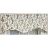 RLF Home 100% Cotton Arizona Cornice  Fully lined Windows Rod Pocket Valance 50" x 17"  Natural